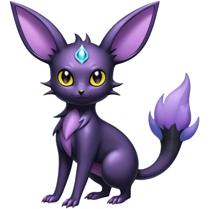 Shiny Dark Noibat-Espeon-Umbreon-Nidorino-fusion-hybrid full body emoji