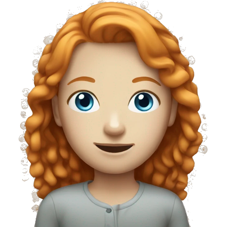 ginger girl blue eyes  emoji
