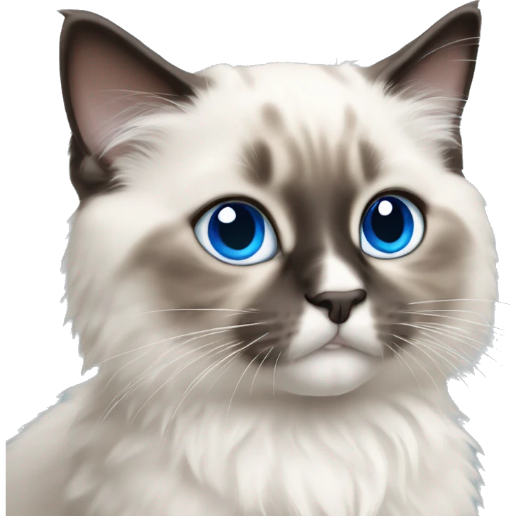 ragdoll kitten with blue eyes emoji