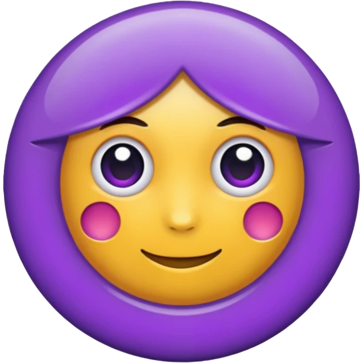 Rond violet normal emoji