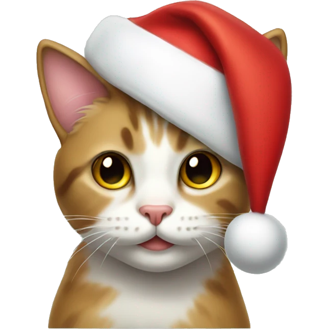 Cat with Santa hat  emoji