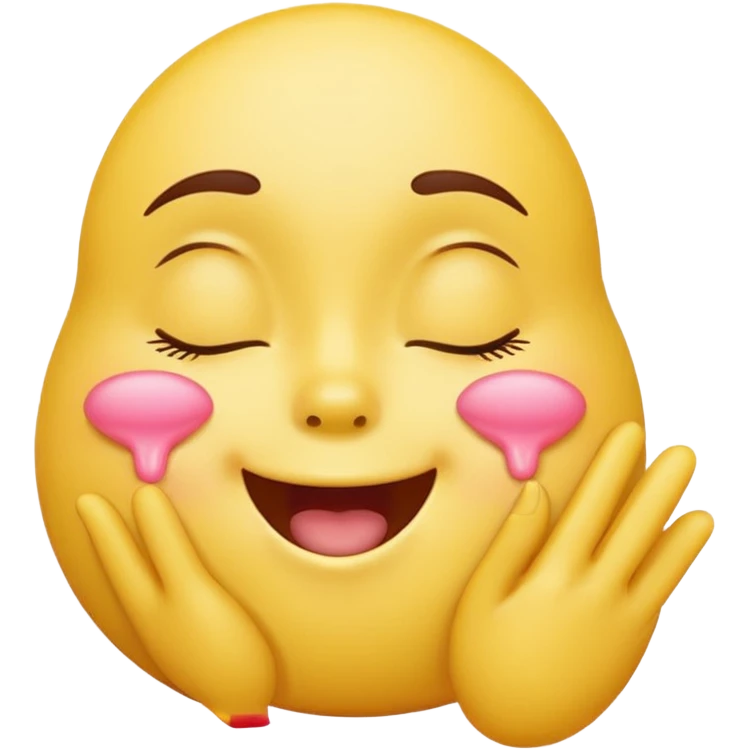 Classic yellow emoji blowing kiss emoji