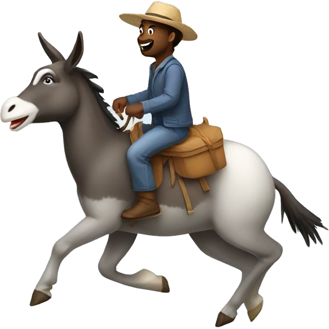 Donkey riding a goose   emoji