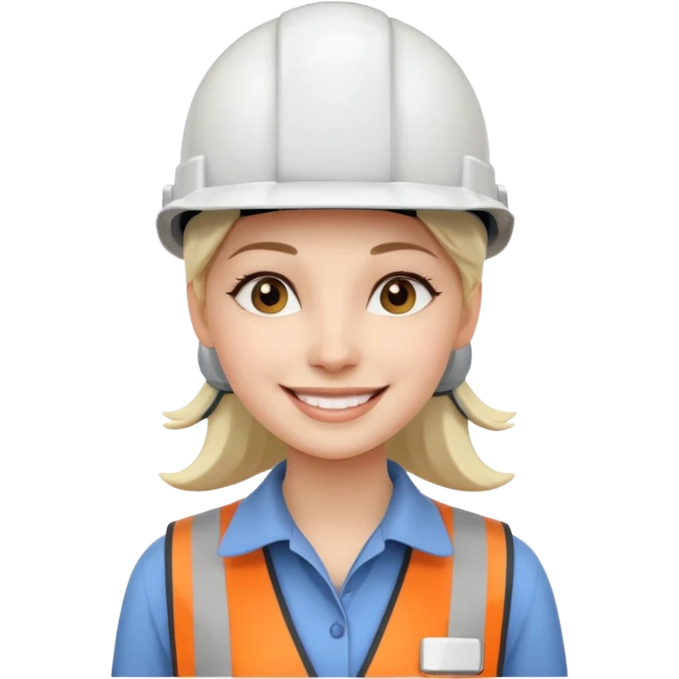 Ingeniera industrial mujer con casco blanco emoji