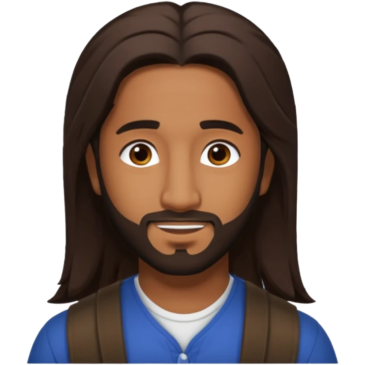 Omarion with long dark brown hair emoji