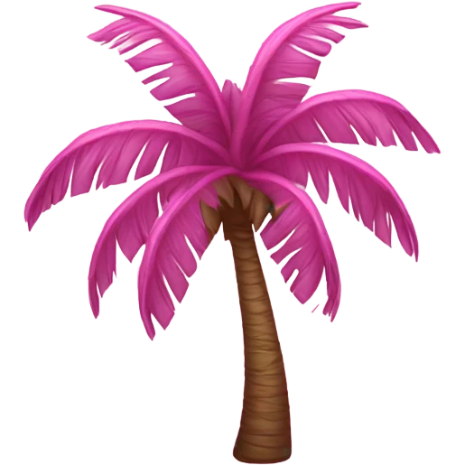 Pink palm tree emoji
