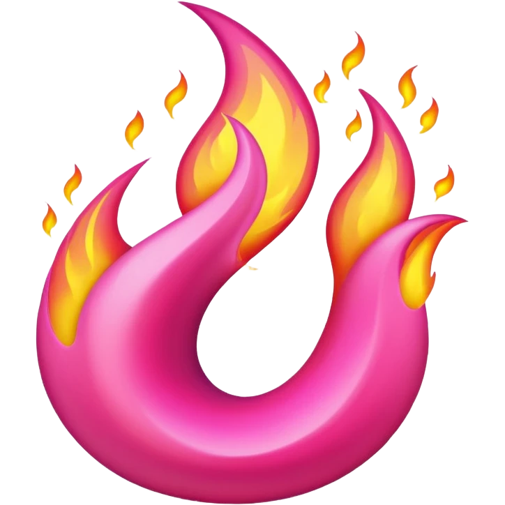 Full Pink flame with no other colours emoji