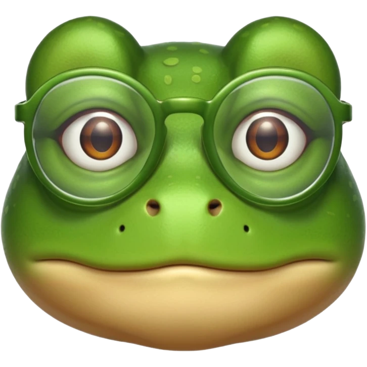 frog with glasses  emoji