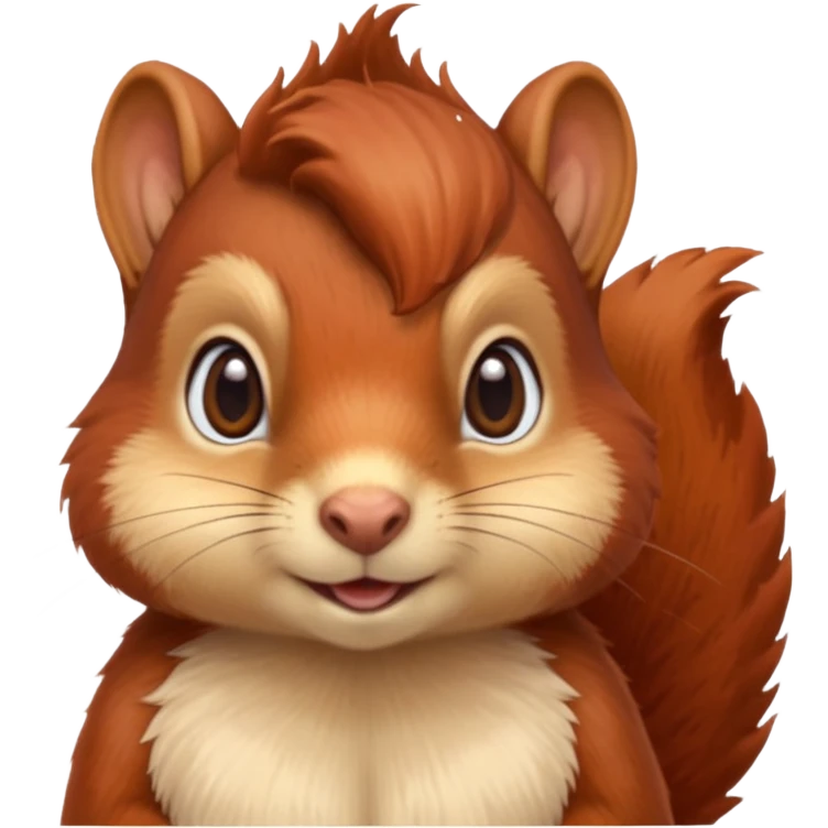 emoji  Realistic red Mama squirrel emoji