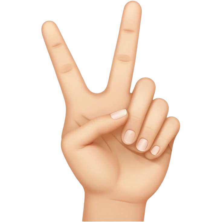 A hand holding up 3 fingers emoji