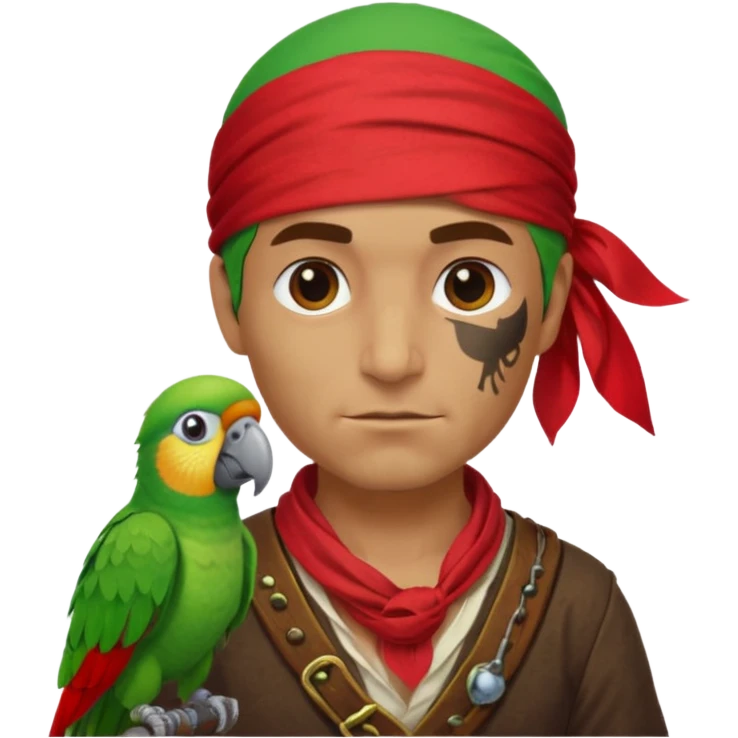 pirate and parrot emoji