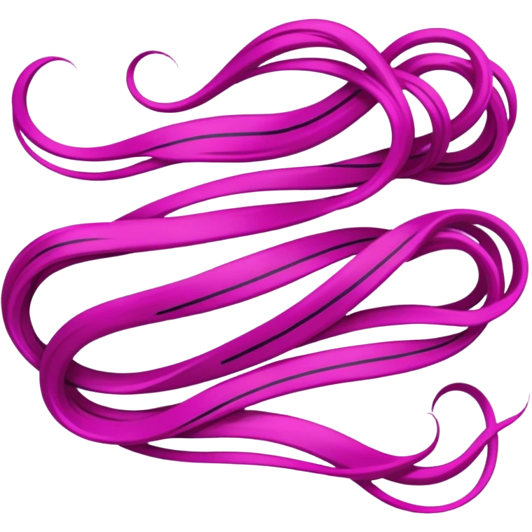 pink hair extension with black horizontal stripes emoji