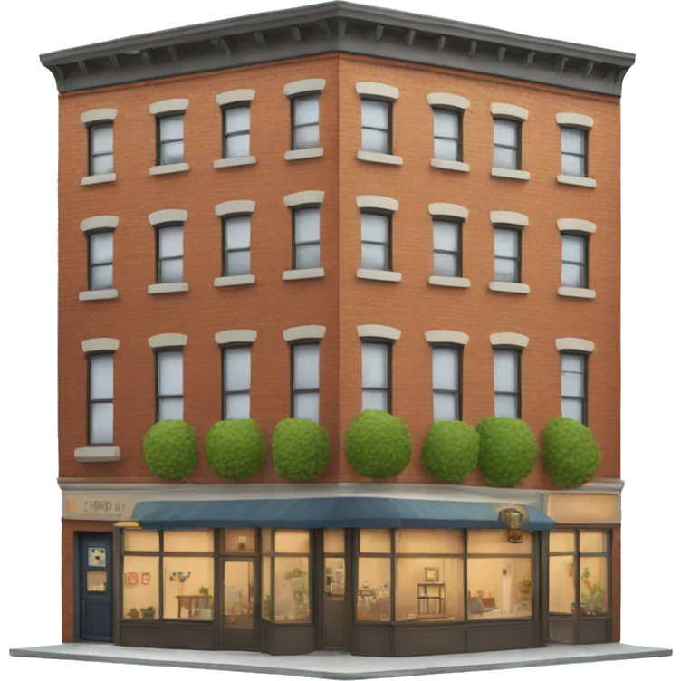 NYC style apartment with shop on the bottom  emoji