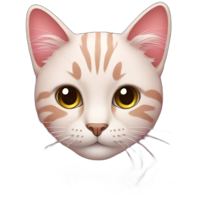 Cat with pink wool emoji