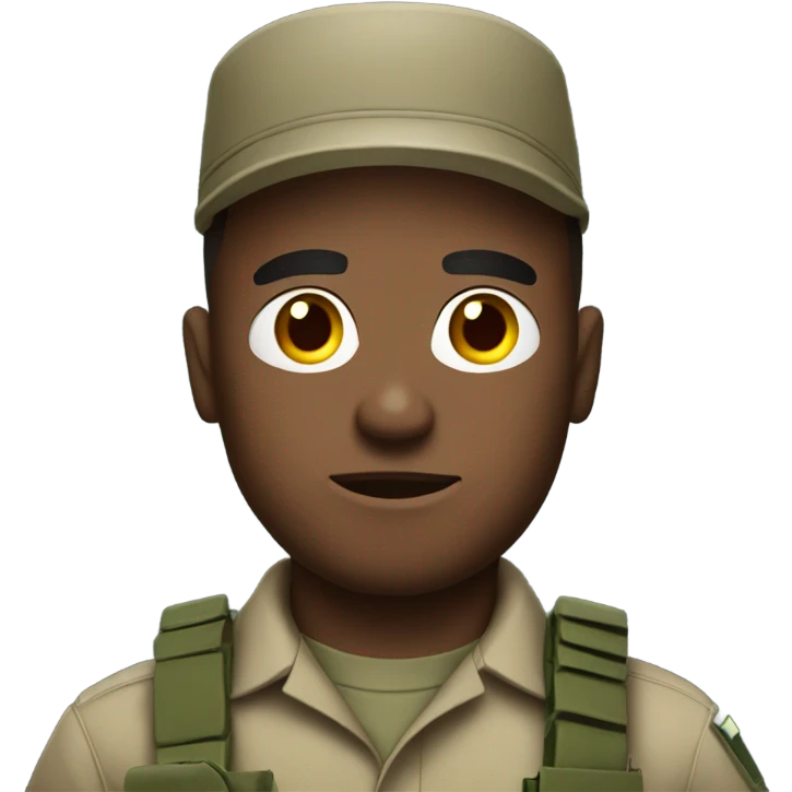 military man with weapon focus emoji