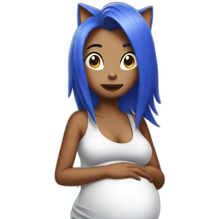 pregnant sonic emoji