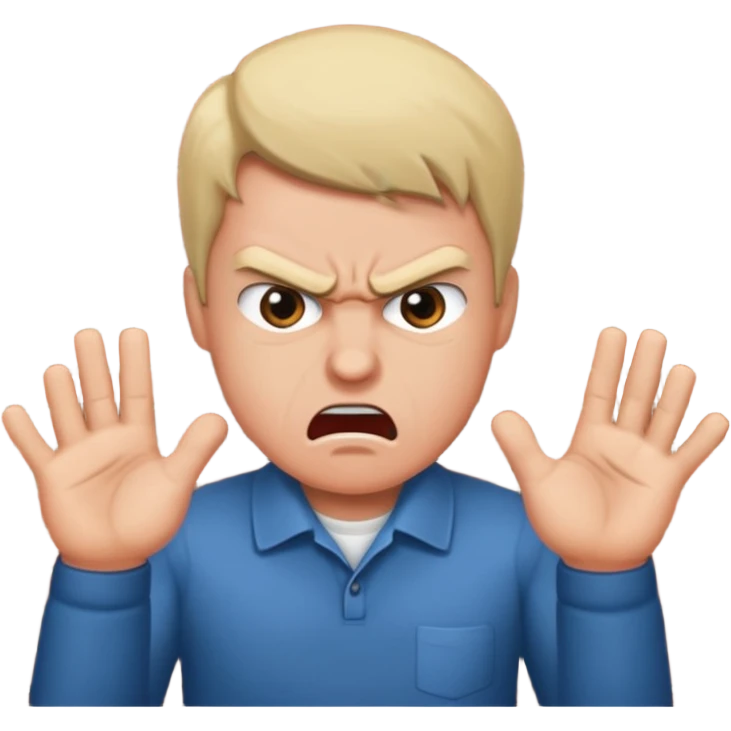 Someone arguing at a brick wall emoji