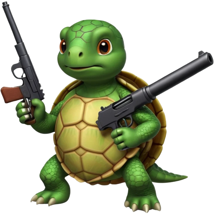 Turtle with a gun emoji