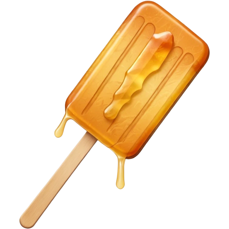 irregular maple taffy on a popsicle stick emoji