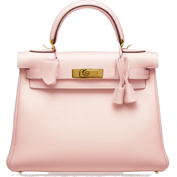 pastel pink hermes kelly bag emoji
