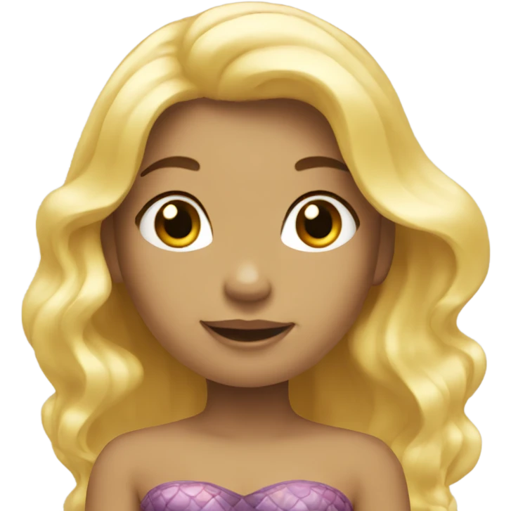 little mermaid with blond hair emoji