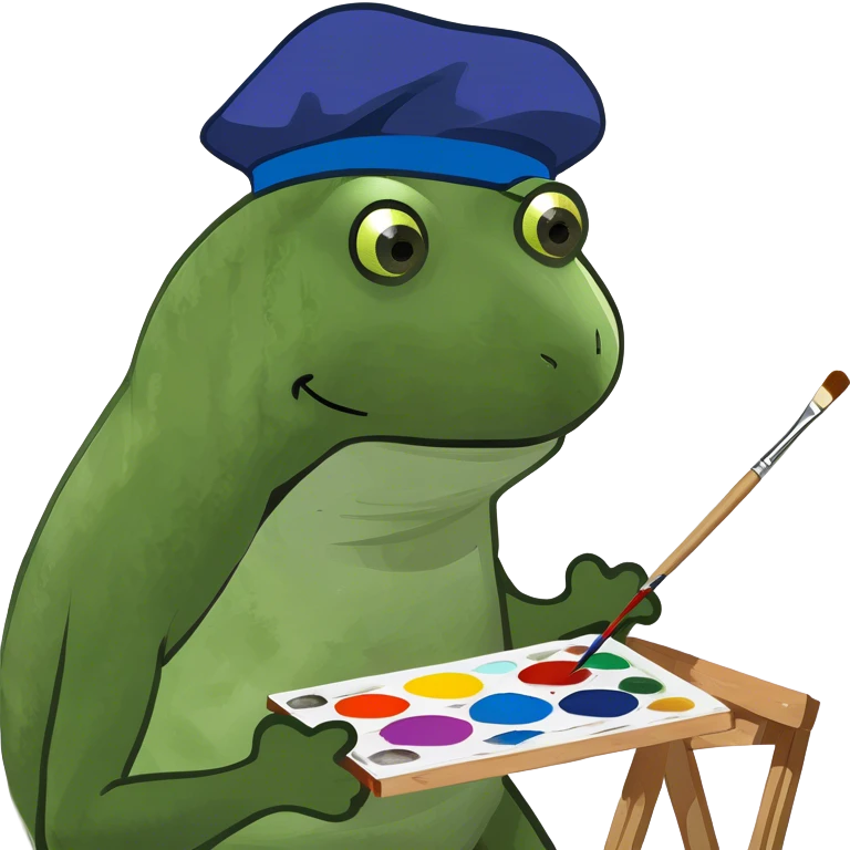 artist with paintings emoji