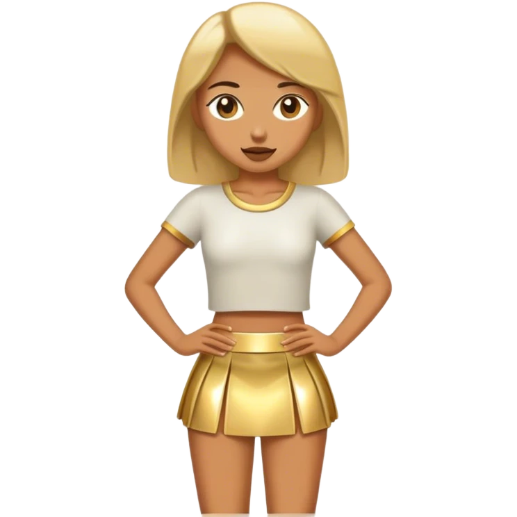 miu miu gold skirt mini realistic emoji