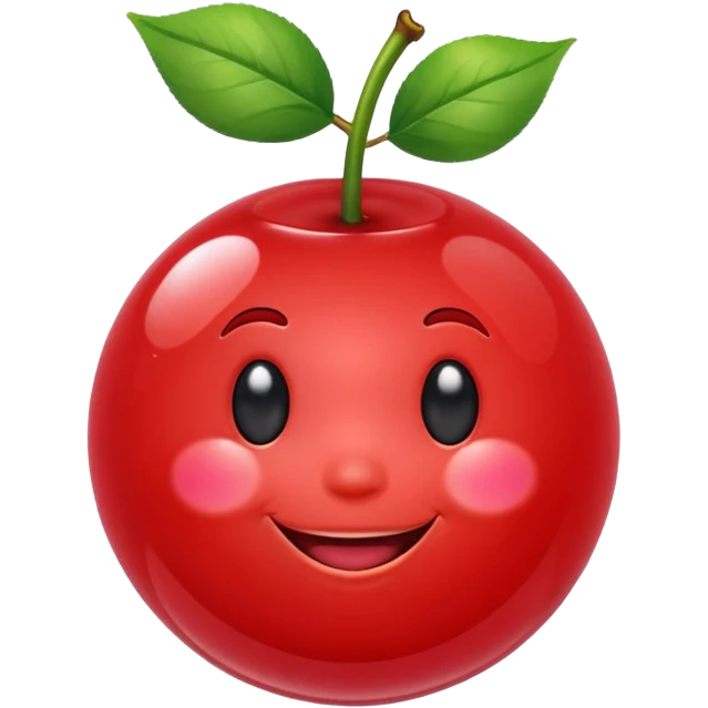 bubbles smiling cherry emoji