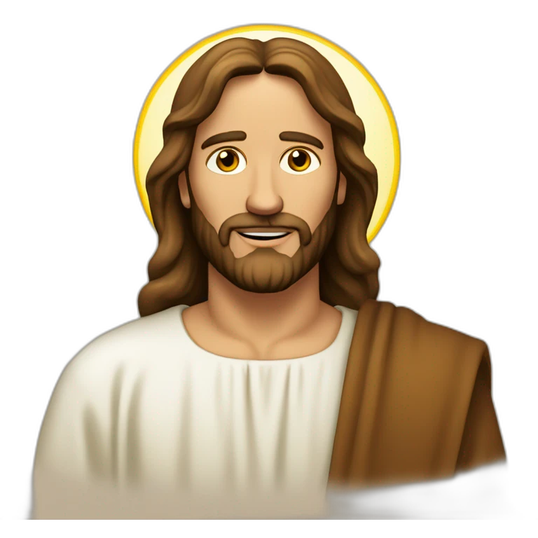 Jésus qui prie pour quelqu'un emoji