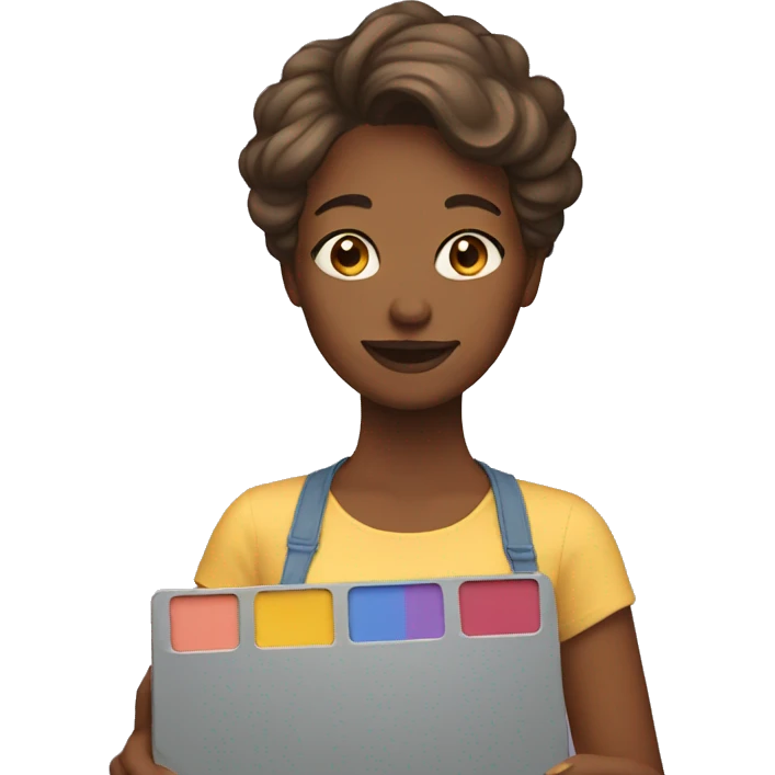 woman holding a palette emoji