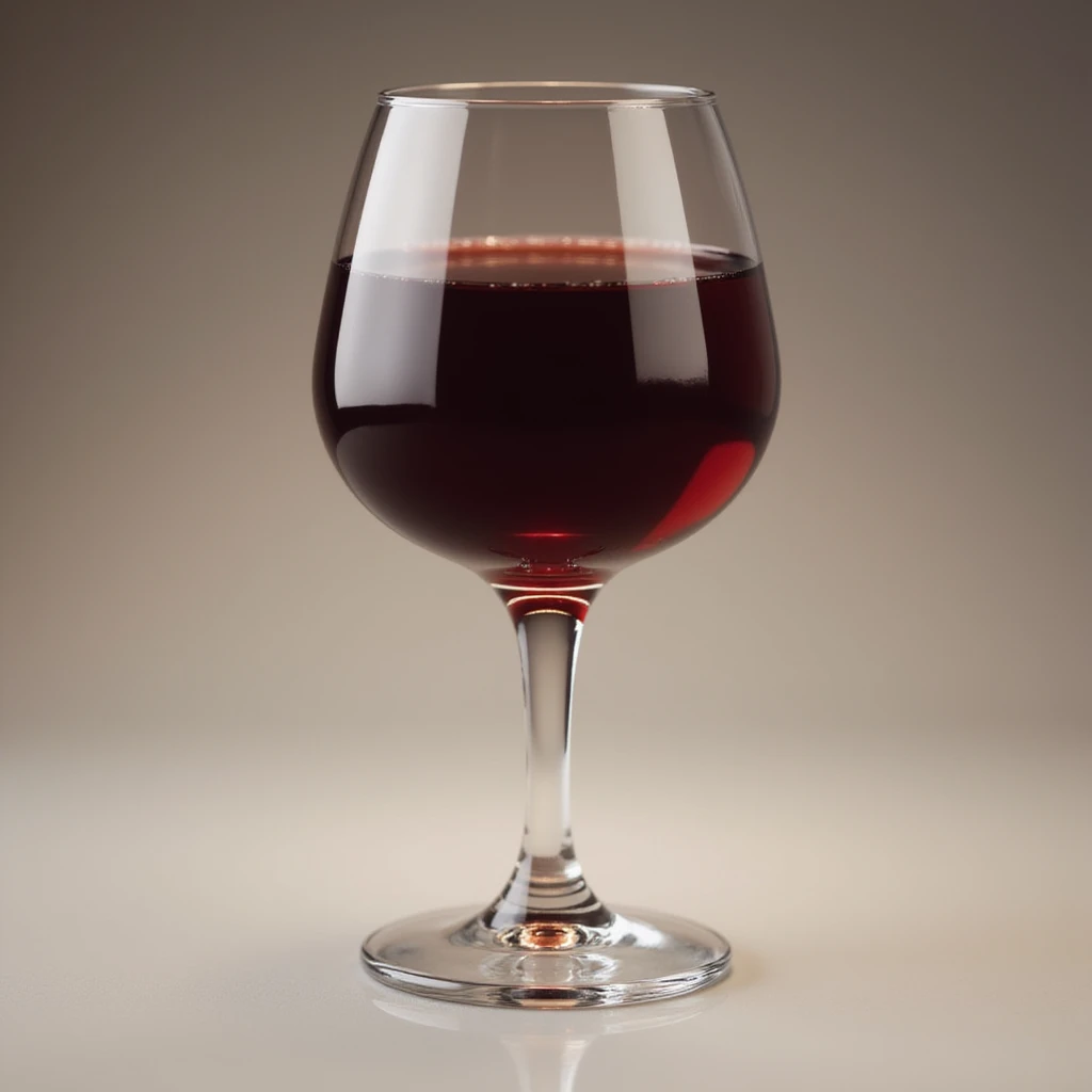 a glass of red wine, photorealistic style, no background emoji