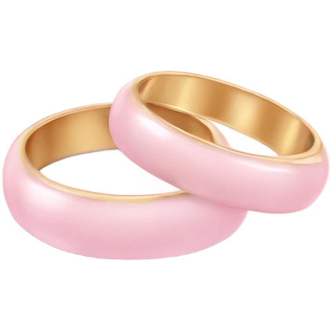 pastel pink wedding rings emoji