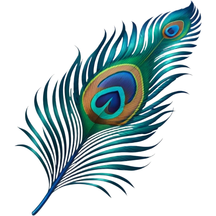 Make a colourful peacock feather emoji emoji
