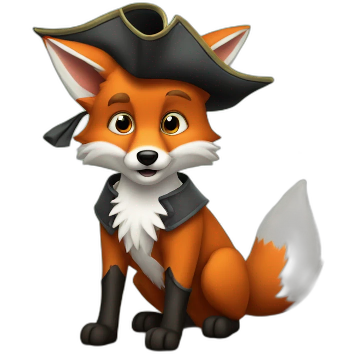 Foxy the pirate fox emoji