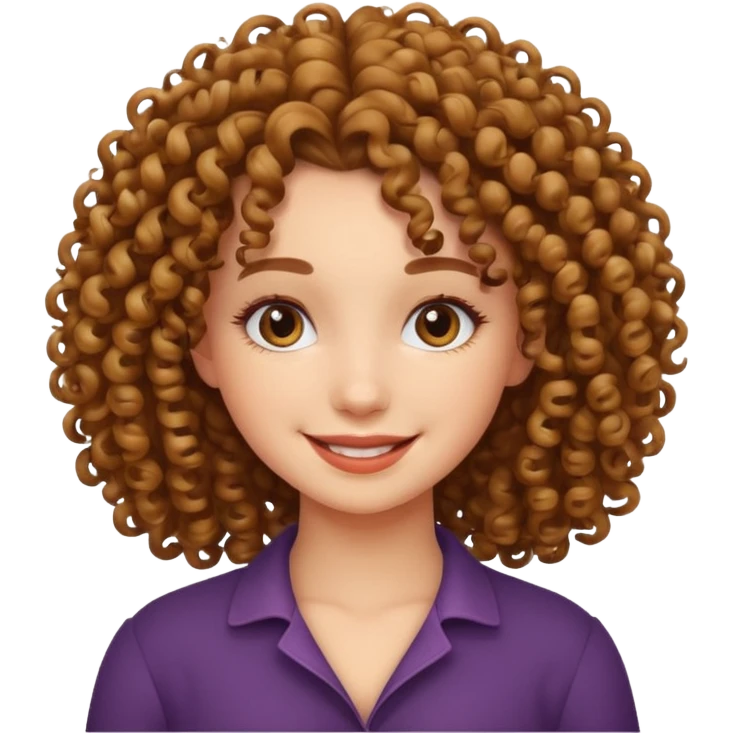 curly haired beautiful girl emoji