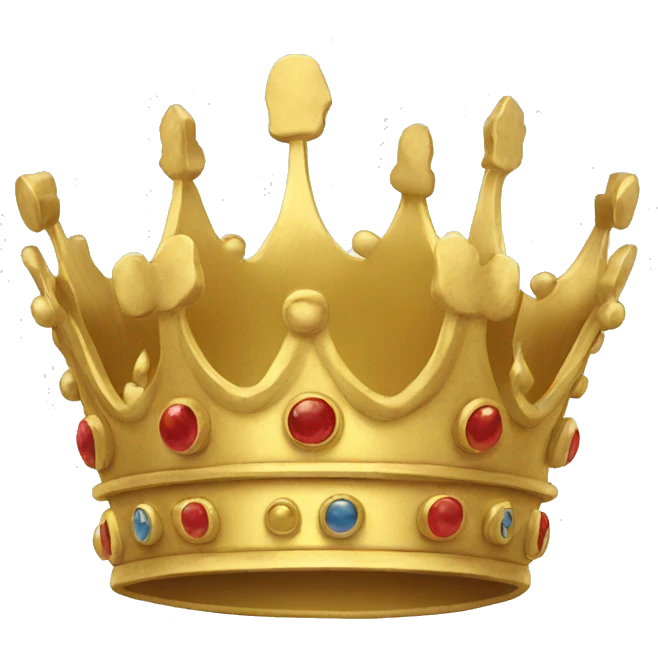a big golden crown for an emperor  emoji
