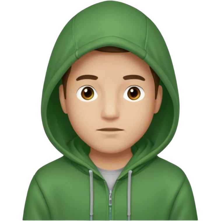 man with green hoodie emoji