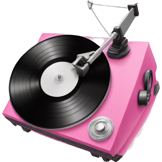 Pink record player emoji