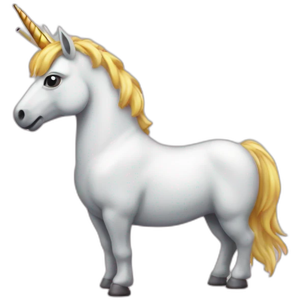 unicorn with cigarette emoji
