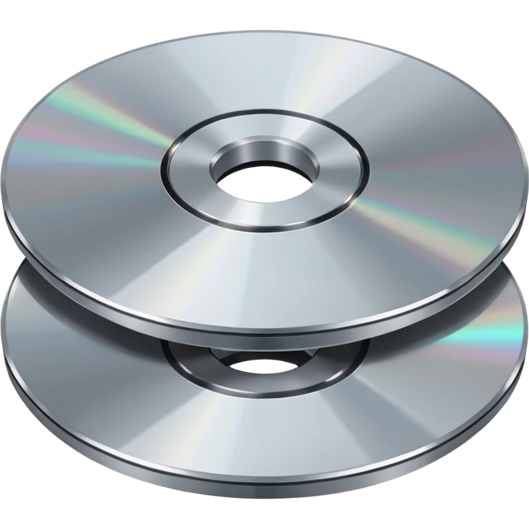 two metal computer disks emoji