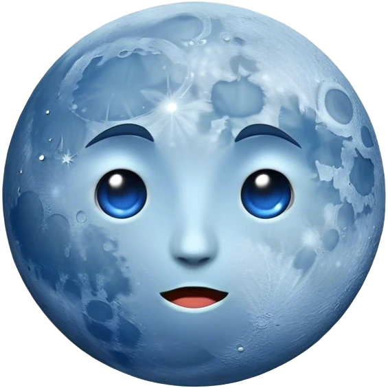blue super moon emoji
