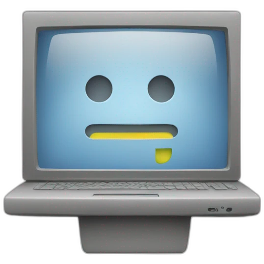 a computer and it says PATRICOU on it emoji