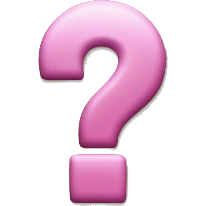 Pink question mark emoji