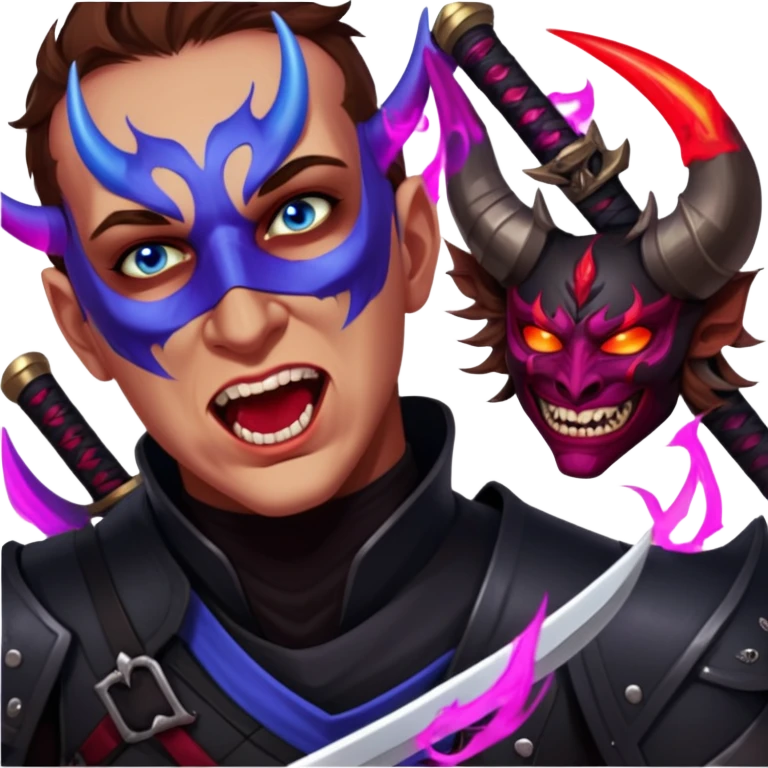 Demon-Horned Warrior emoji