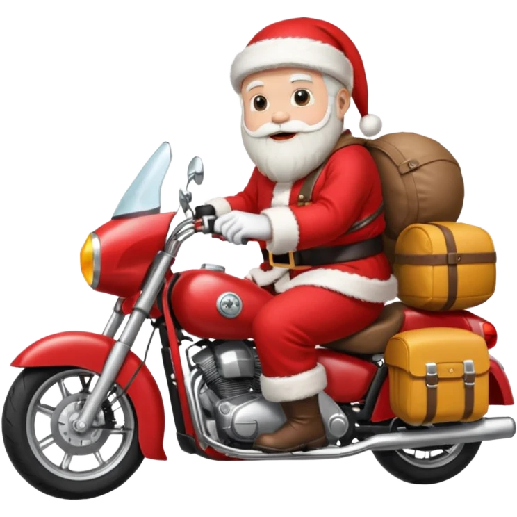 Santa on a motorcycle emoji