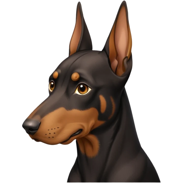Dobermann Natural ears emoji