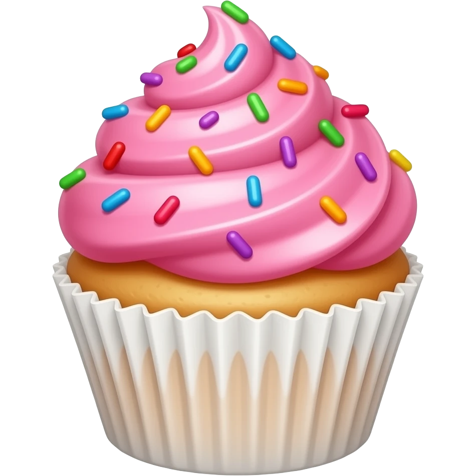 Cupcake with pink icing emoji