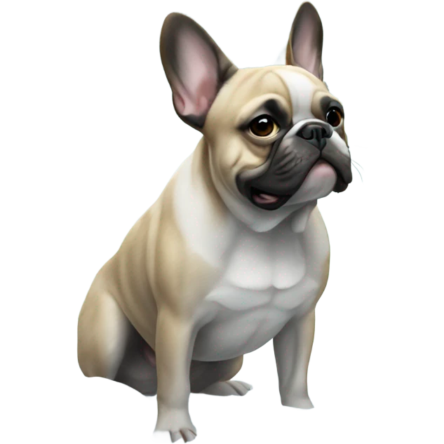 French bulldog in snow emoji