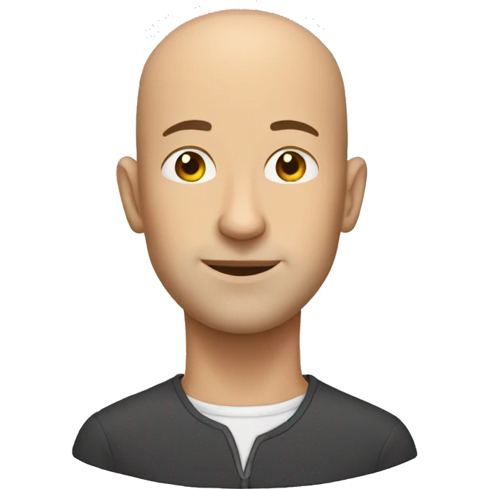 Tall slim bald man emoji