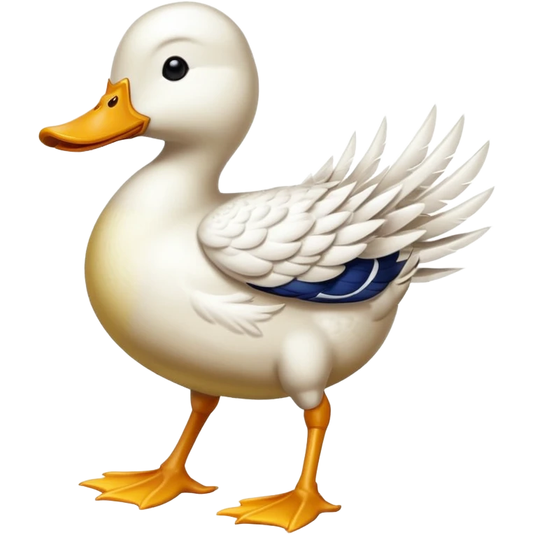 Duck wearing running spikes emoji